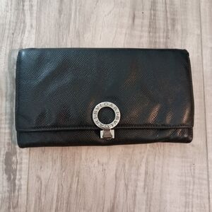 BVLGARI Long Wallet Bulgari Brugali Leather Authentic